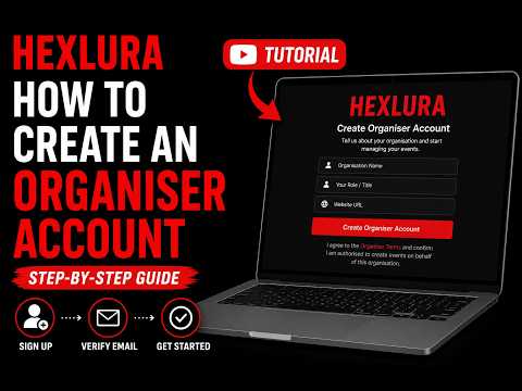 Create Your Hexlura Organiser Account